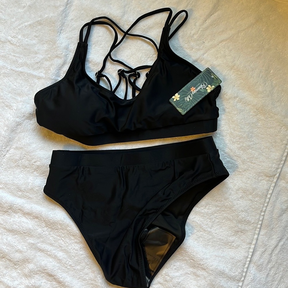 Nwt black high waisted bikini